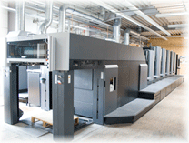 auf dieser Druckmaschine können Ihre Prospekte und Infomaterial gedruckt werden